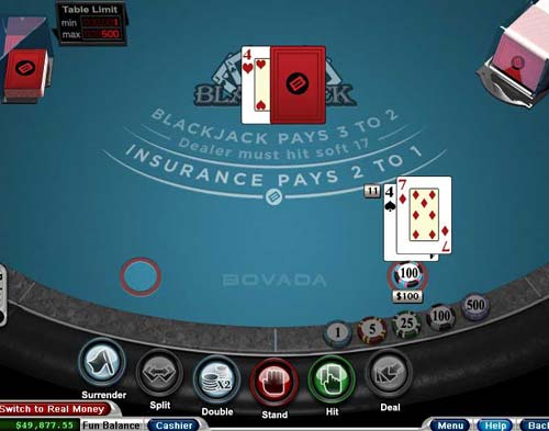 Bovada Casino Blackjack